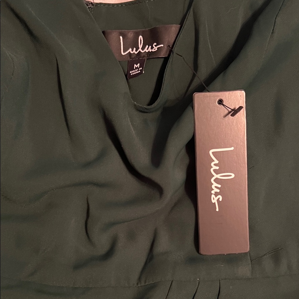Lulus Dark Green Midi Dress - Picture 4 of 4
